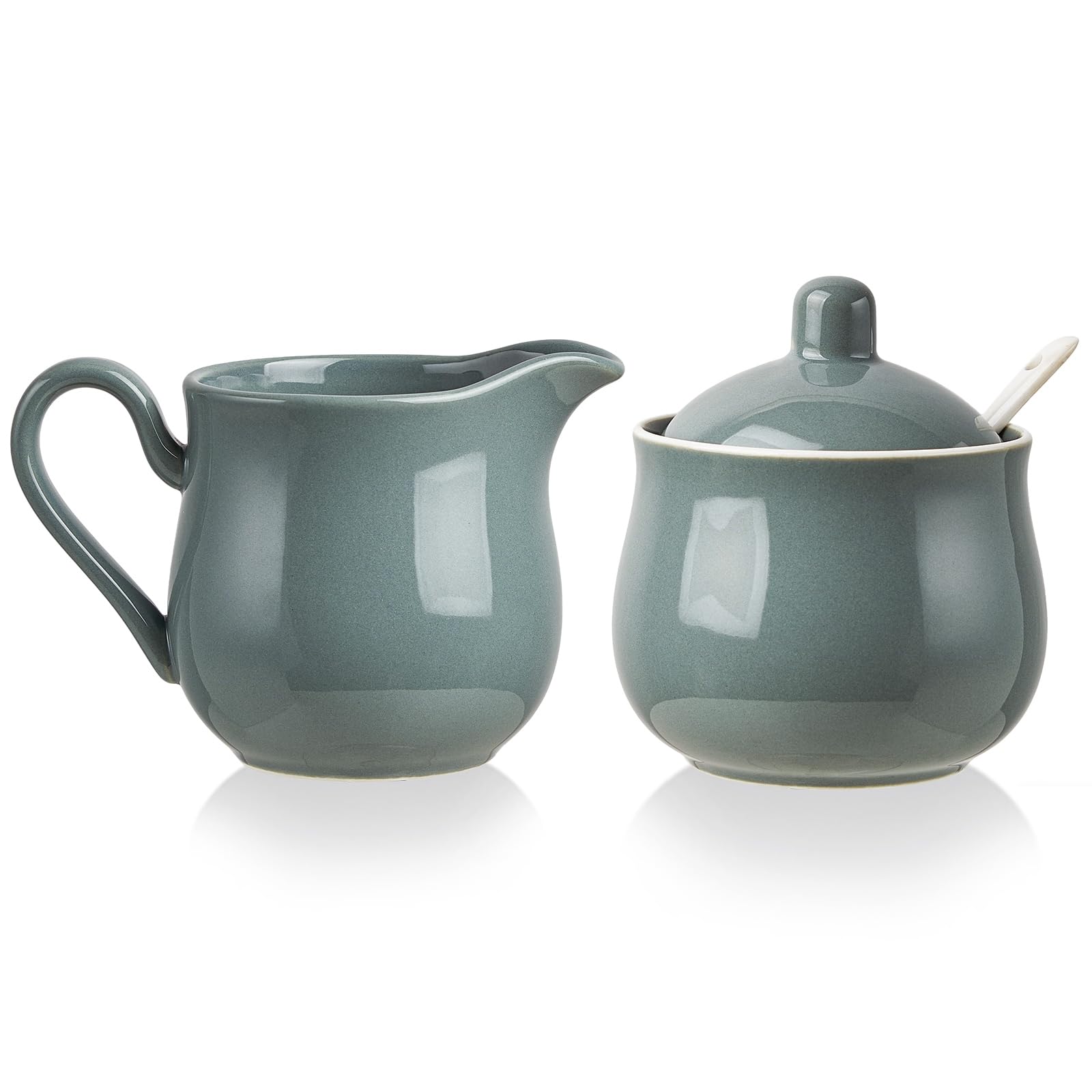 12 OZ Ceramic Sugar and Creamer Set (Gray)