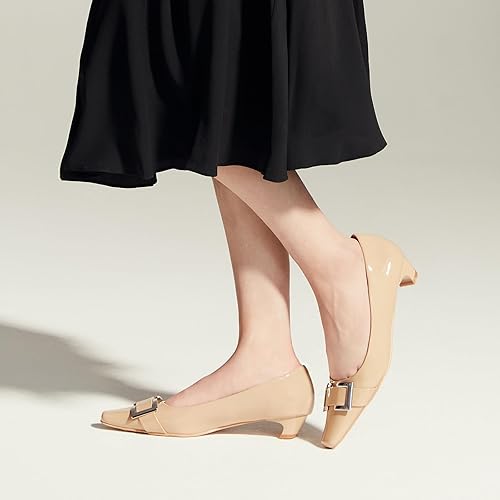 Miniatura 5 de C.Paravano Tacones bajos Zapatos de tacón para mujer Tacones cerrados Tacones gruesos Zapatos para mujer elegantes