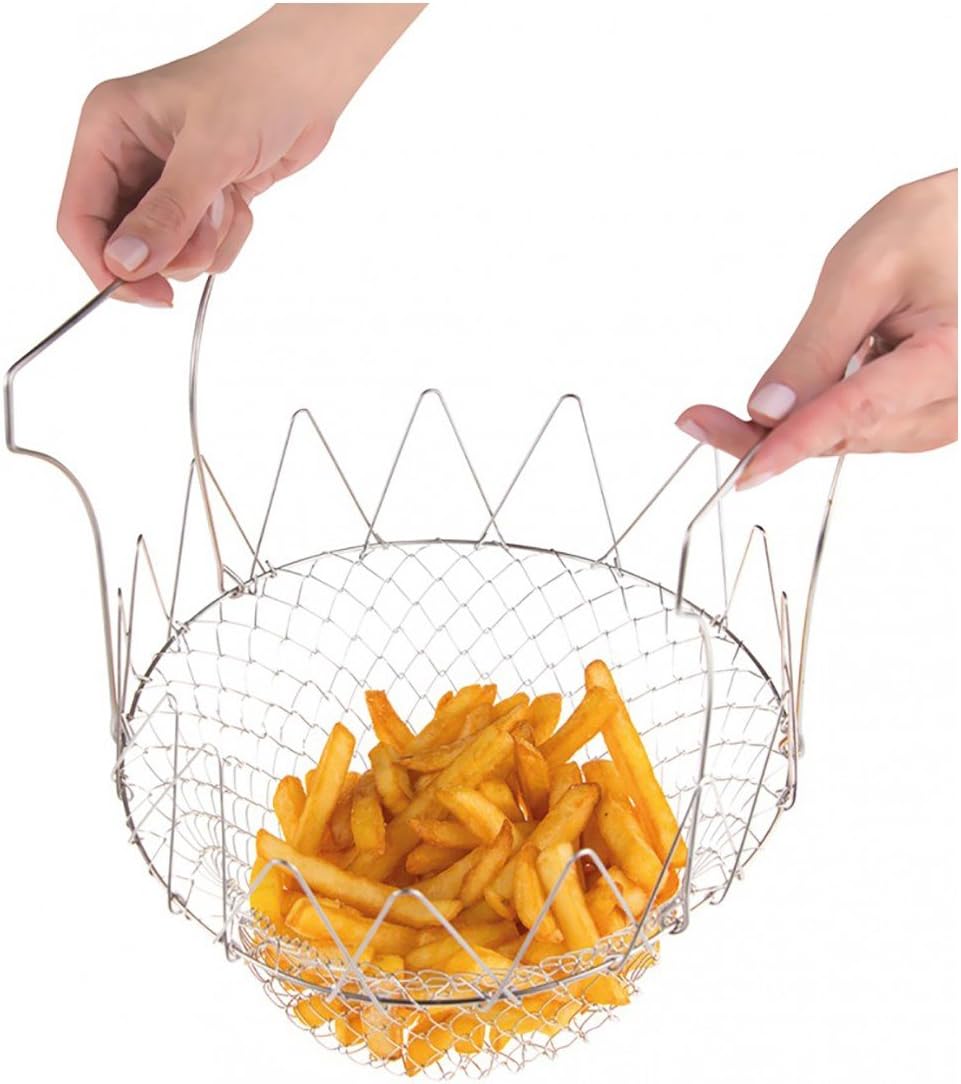 IPAC A91 Salad Basket, Stainless Steel, Silver, 23 x 23 x 19 cm