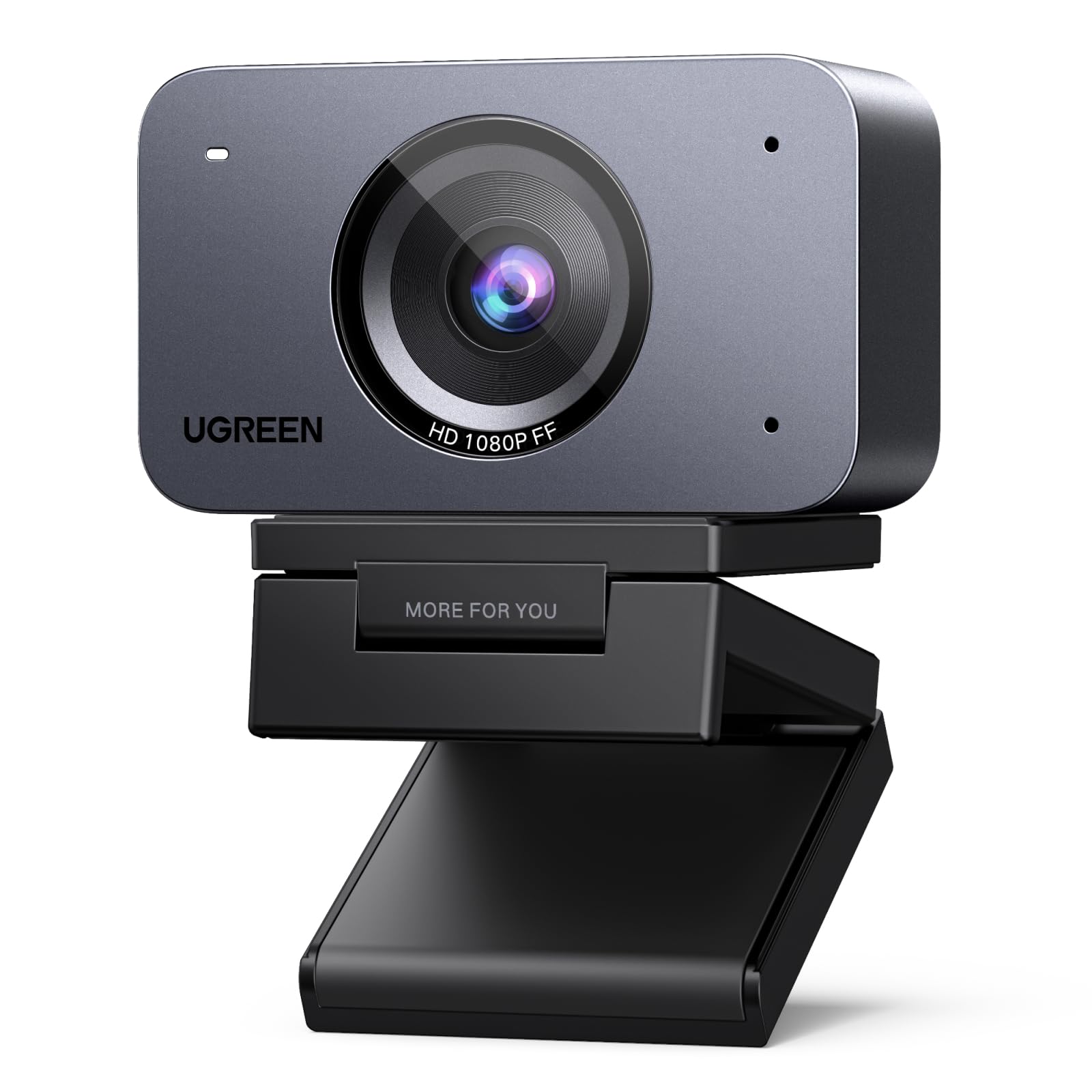 UGREEN FineCam 1080P, Fixfokus, Dual-Mikrofon, Face AE, Objektivdeckel | FHD Webcam 1080P 60FPS, Face AE, Geräuschunterdrückung, Porträtmodu, Stativ, USB-C Webcam für PC/Laptop/Windows/Mac