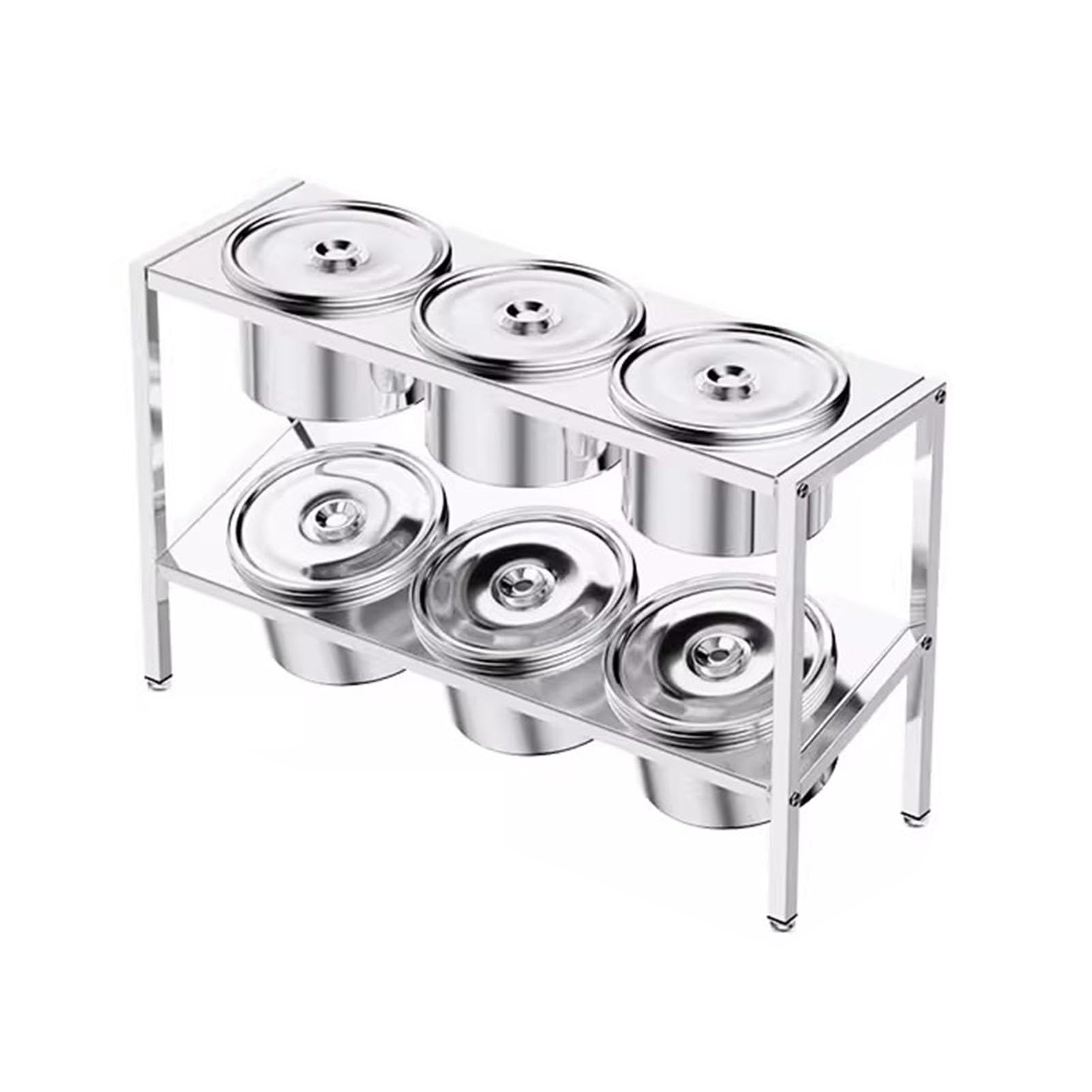 Portaspezie a 2 ripiani con ripiano inclinato per un facile accesso, ideale per conservare erbe e condimenti in cucina