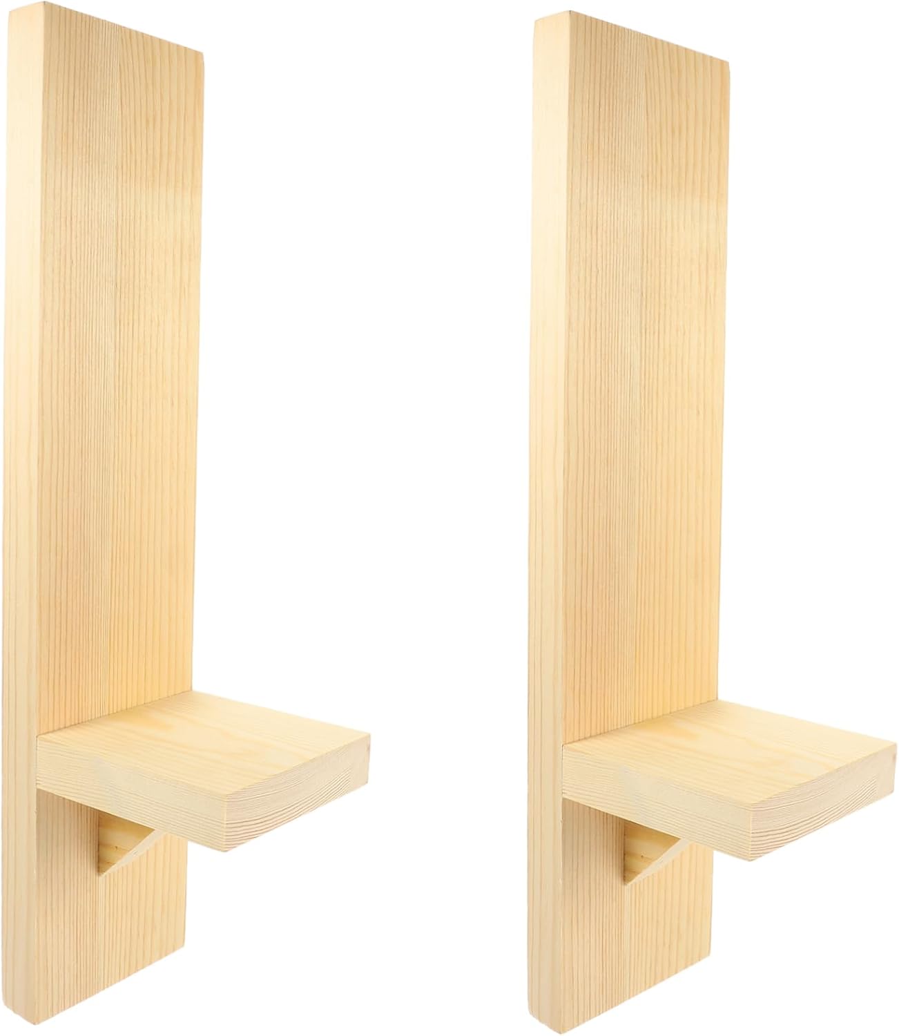 Rustic Wooden Wall Sconces Candle Holder Decorative Vintage Style Wood Mount for Living Bedroom Dining Artistic Home Decor Enhancer