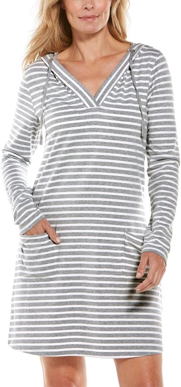 Hooded Cover-Up Dress with Pockets - UPF 50+ Sun Protection - Catalina