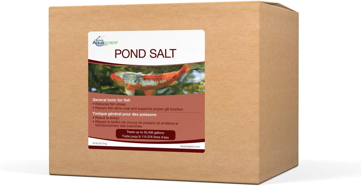 Aquascape 40003 Pond Salt Treatment for Pond and Garden Water Features, 40-Pound Bulk
