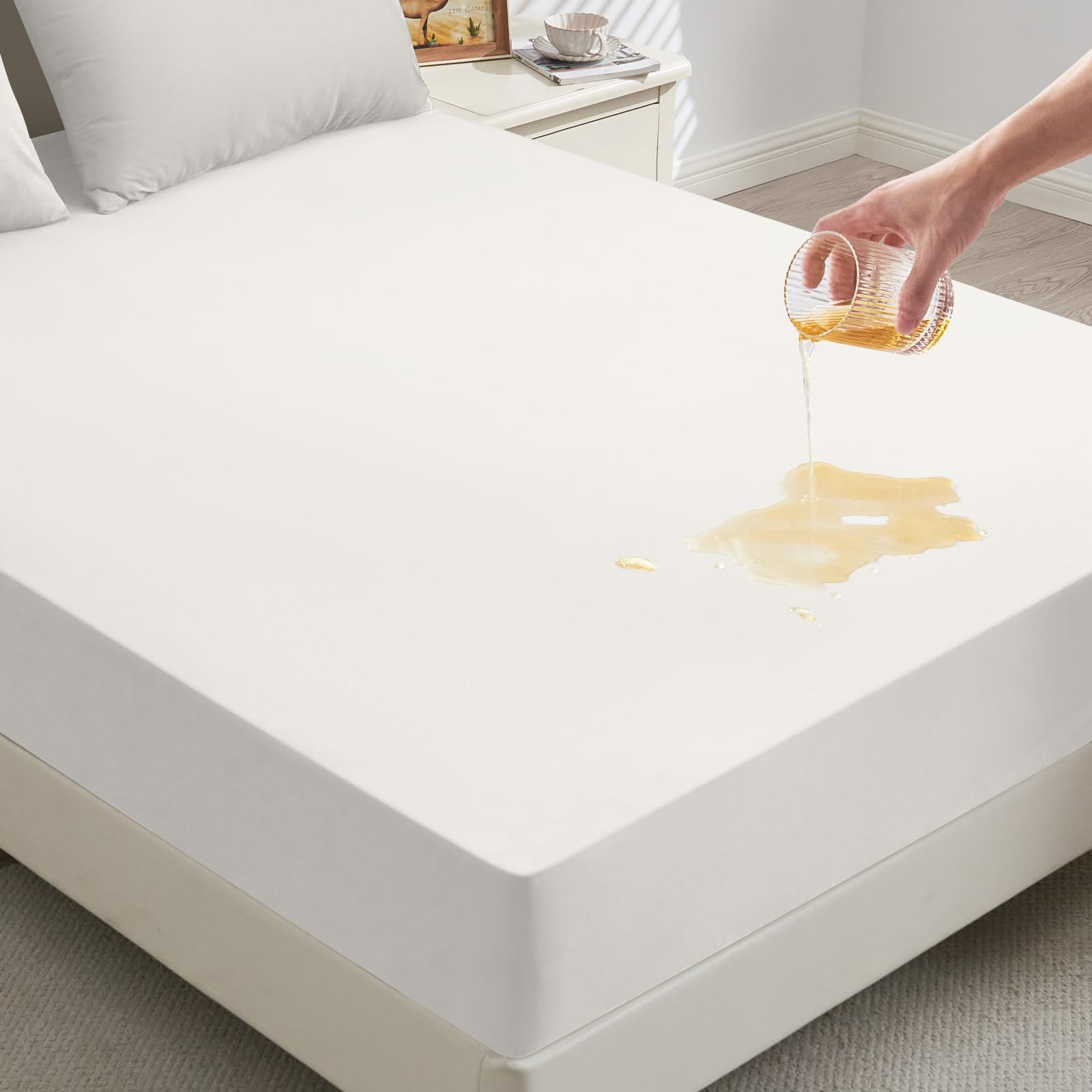 mafudoxi Matratzenschoner Wasserdicht, Spannbettlaken, Matratzenschutz Atmungsaktive, Matratzenauflage für Matratzen bis 30cm, Inkontinenzunterlage waschbar, Nässeschutz Bettlaken