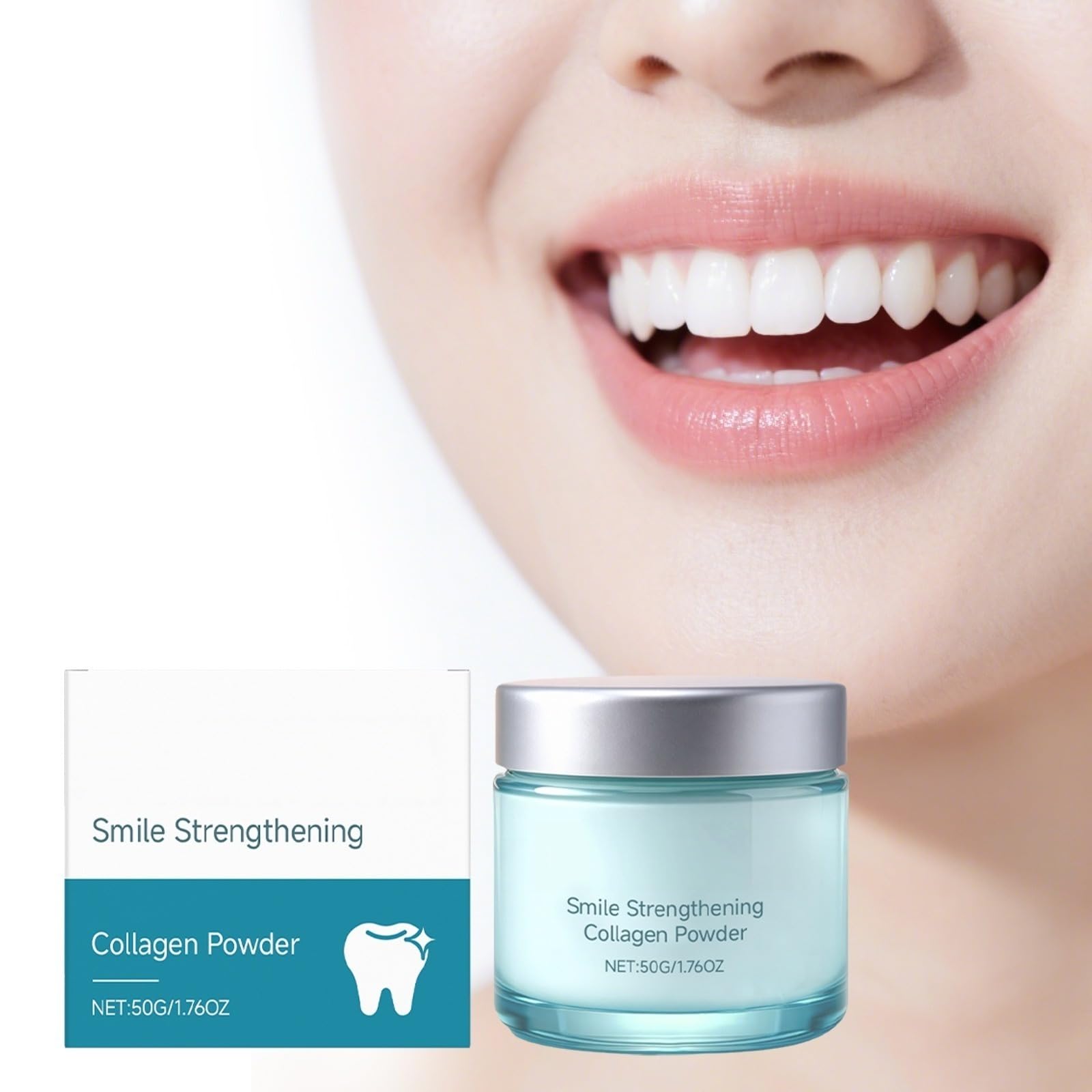 Smile Strengthening Collagen Powder,Colla Gum Poudre De Collagène Fortifian | Poudre Dentaire Au Collagène,Collagène Pour Les Dents,Protectrice Pour Les Gencives Action Anti-Taches et Haleine Fraîche