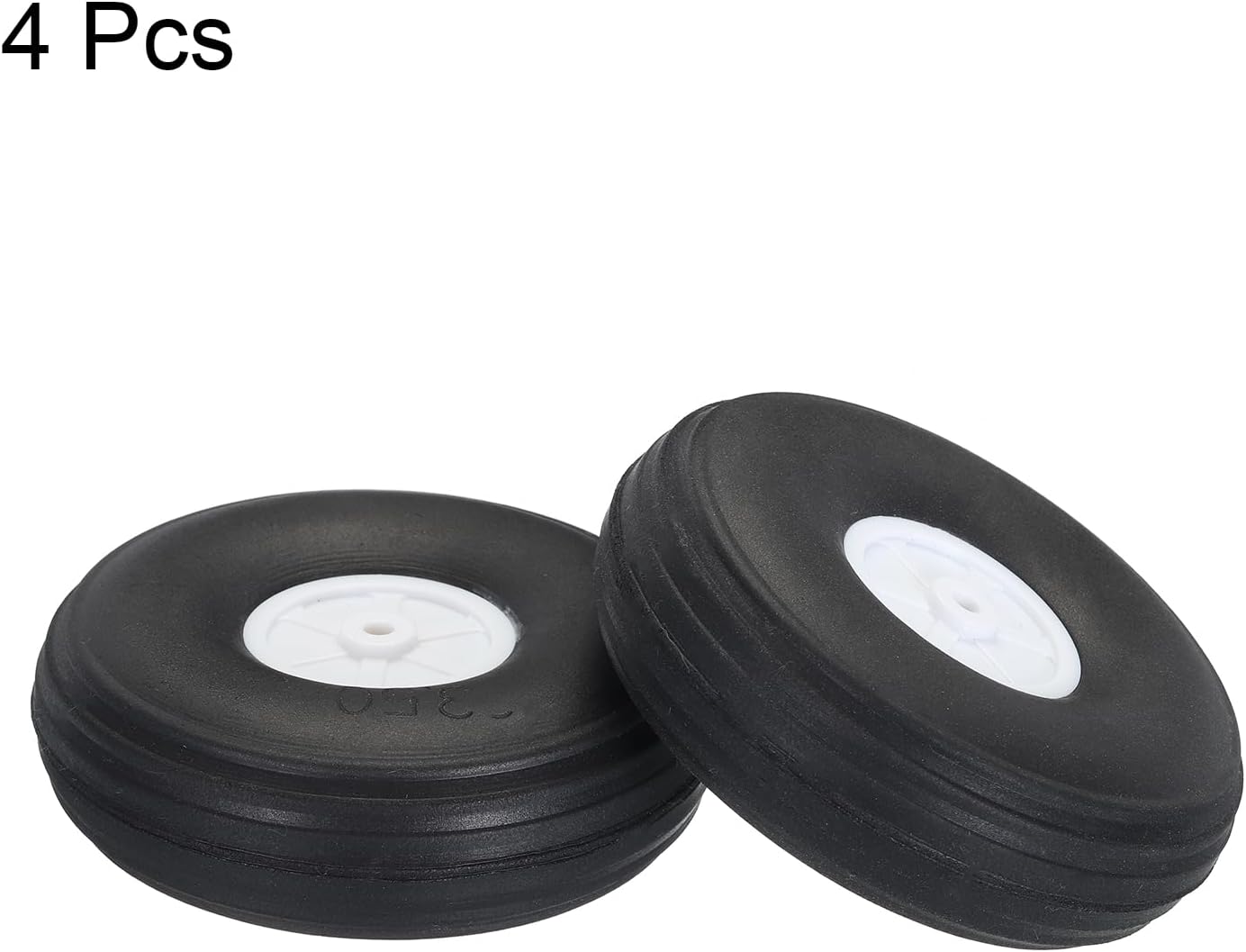MECCANIXITY RC Airplane Wheels 3.46" OD RC Airplane,Aircraft PU Sponge Wheels,Tire Tail Wheel RC Aircraft Foam Wheel Replacement for DIY RC Model Plane Aircraft,Pack of 4