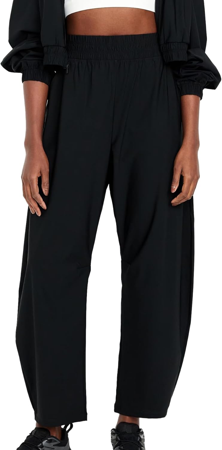 Barrel Pants Women Baggy Wide Leg Elastic Waisted Sweatpants Athletic Clothes Lounge Palazzo Trousers with Pockets