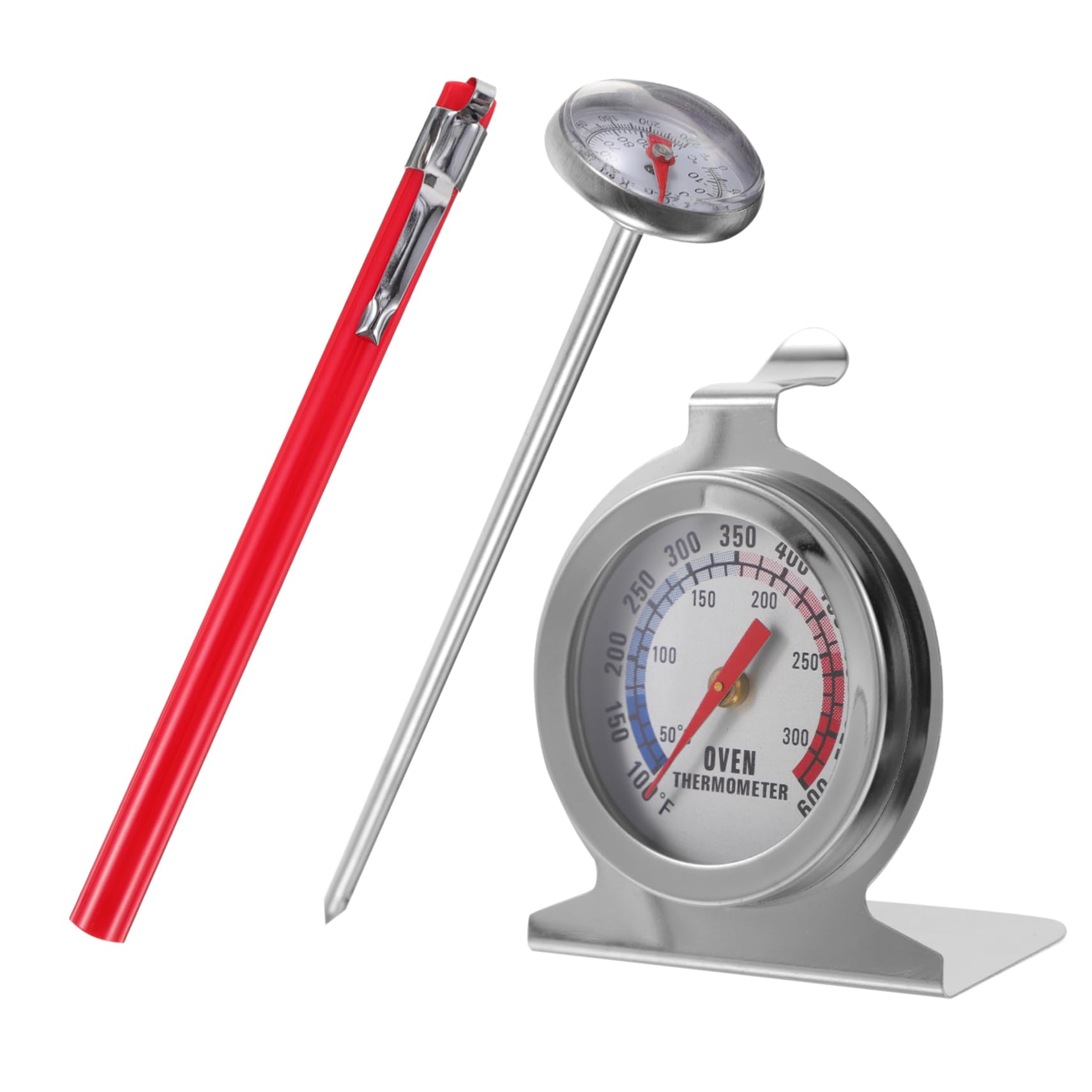 OFFSCH 2pcs Multifunctional Food Thermometer Instant Read Meat Temperature Gauge for Oven BBQ Cooking Grilling Probe Kitchen Thermometers for Beef and More