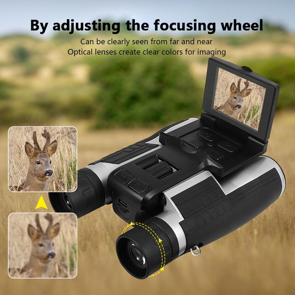 Binocolo digitale 12x32 con fotocamera 2.5K per bird watching, video registratore HD schermo LCD escursionismo viaggio