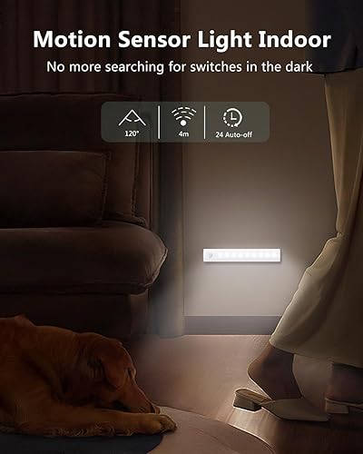 Miniatura 7 de Luces para debajo del gabinete, luz con sensor de movimiento, para interiores, USB-C, recargable, LED, funciona con pilas, iluminación debajo del