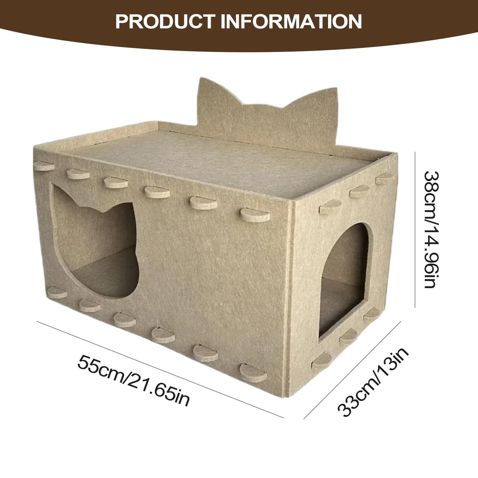 Amazon | 猫用ネストボックス | 子猫用フェルト隠れ家ハウス | 組立式