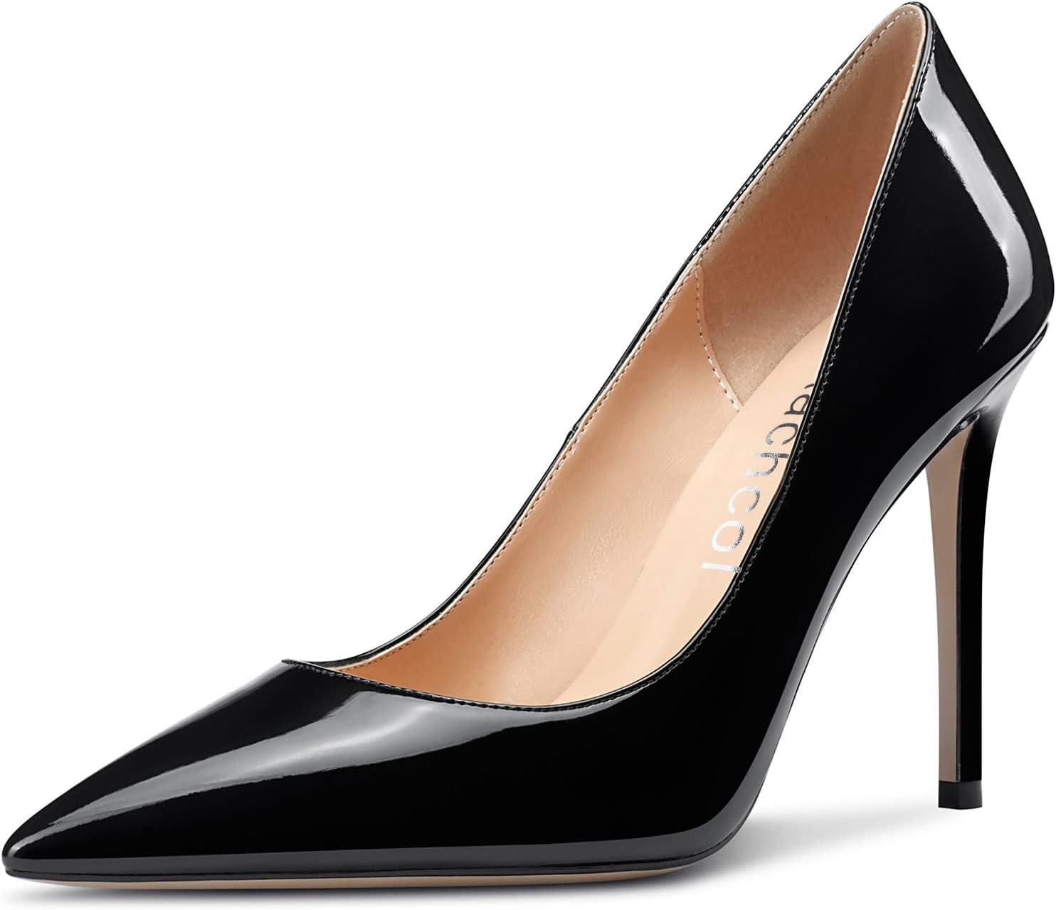 Aachcol Women Stiletto Pumps Close Pointed Toe High Heel Slip-on Dress Shoes Office Classic 4 Inches