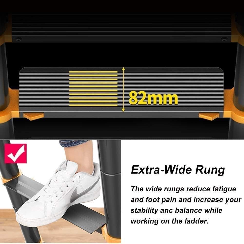 Telescoping Extension Ladder, Portable Telescoping Ladder, Anti-Slip Aluminum Collapsible Extension Ladder, Multi-Purpose Telescopic Ladders Compact Attic Ladder, Height Selectable