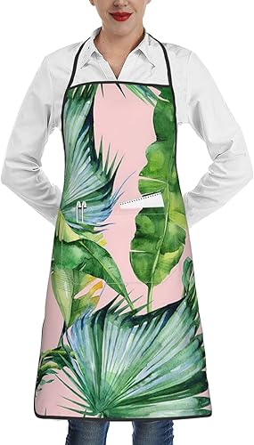 Delantal de sirena con estampado de escamas de pez delantal de cocina con bolsillo impermeable y resistente al aceite para cocinar y barbacoa