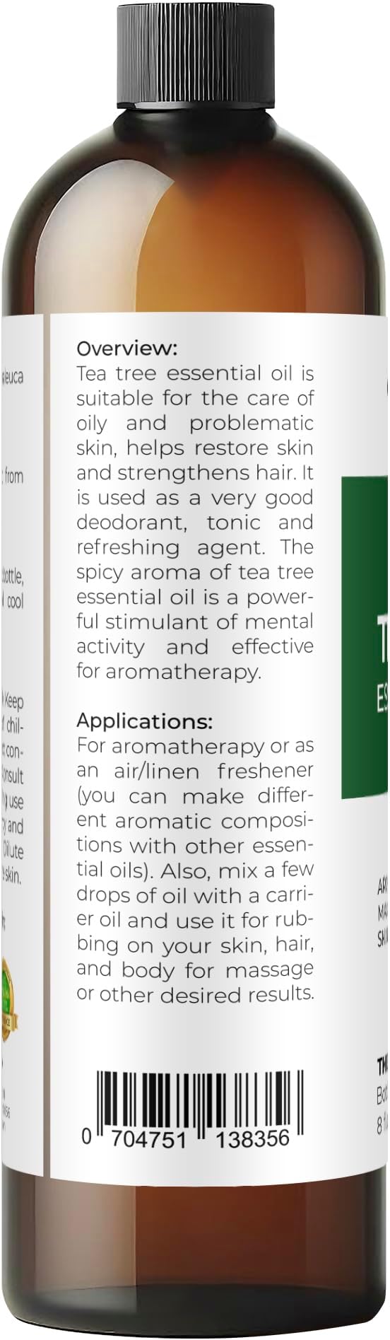 Tea Tree Essential Oil by Velona - 8 Fl Oz | Therapeutic Grade for Aromatherapy Diffuser Undiluted