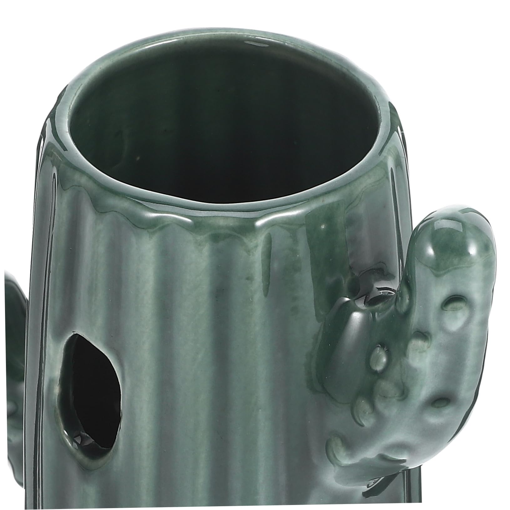 BESPORTBLE 3piezas Soporte para Bebedero De Hamster De Cerámica Forma De Cactus Dispensador De Agua para Mascotas Pequeñas Decoración De Jaula y Accesorio Práctico