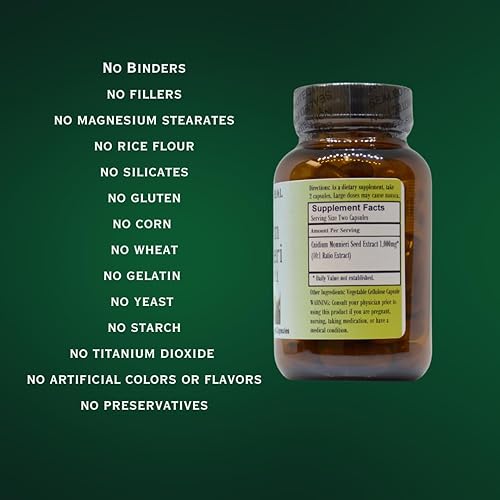 Miniatura 4 de Cnidium Monnieri Extracto 501-60 500mg VegiCaps - Sin estearato embotellado en vaso