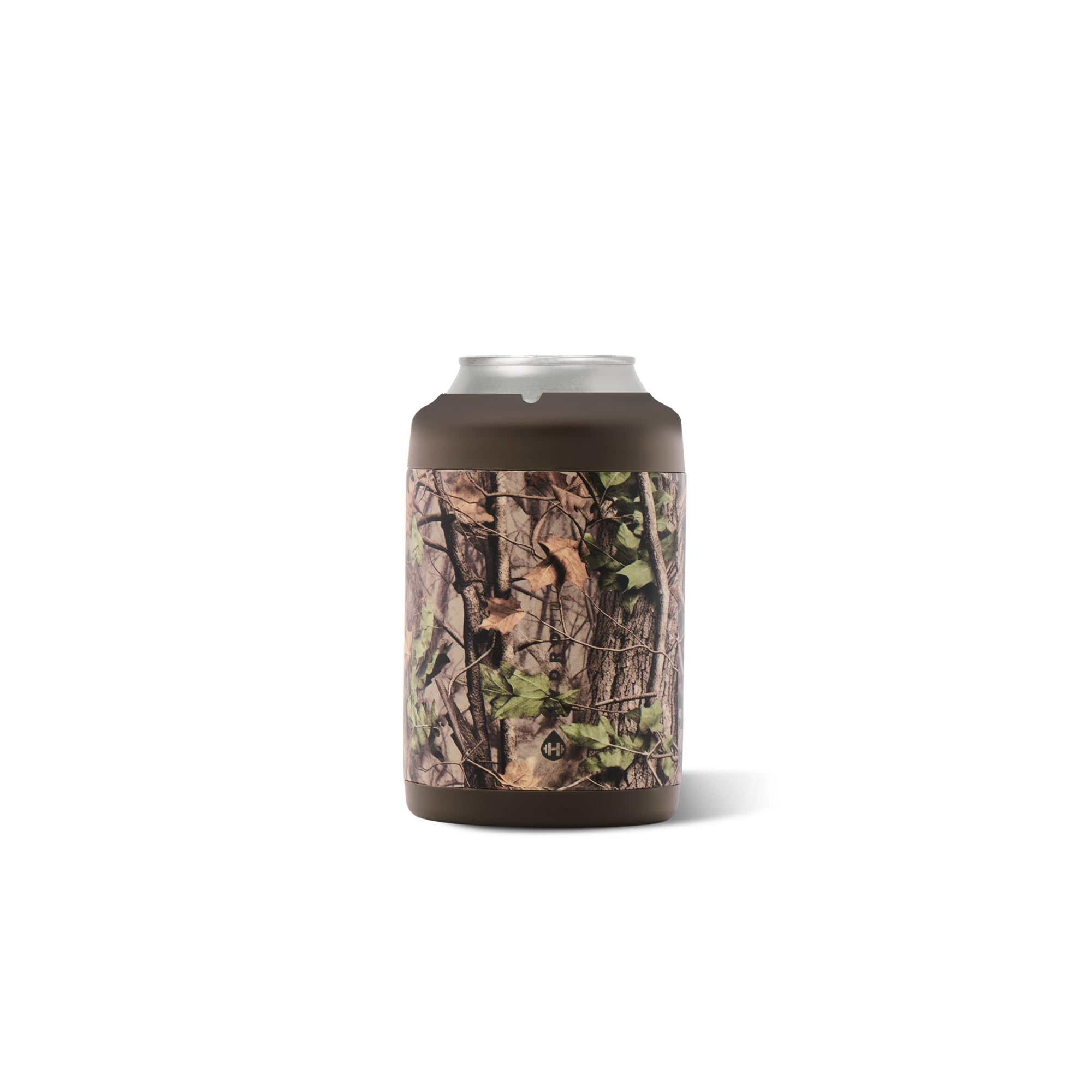 HydroJug Can Cooler 12 oz, Stainless Steel Can Holder, Woodland