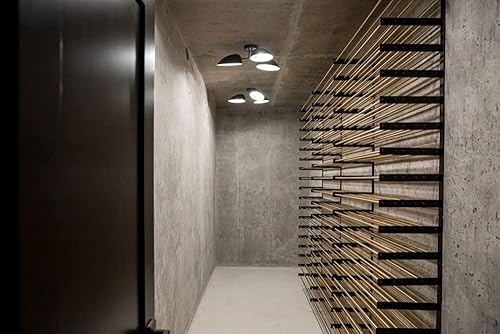 Miniatura 2 de VintageView Evolution Wine Wall 30 3C - Estante moderno para vino (54 botellas, negro matebronce dorado)