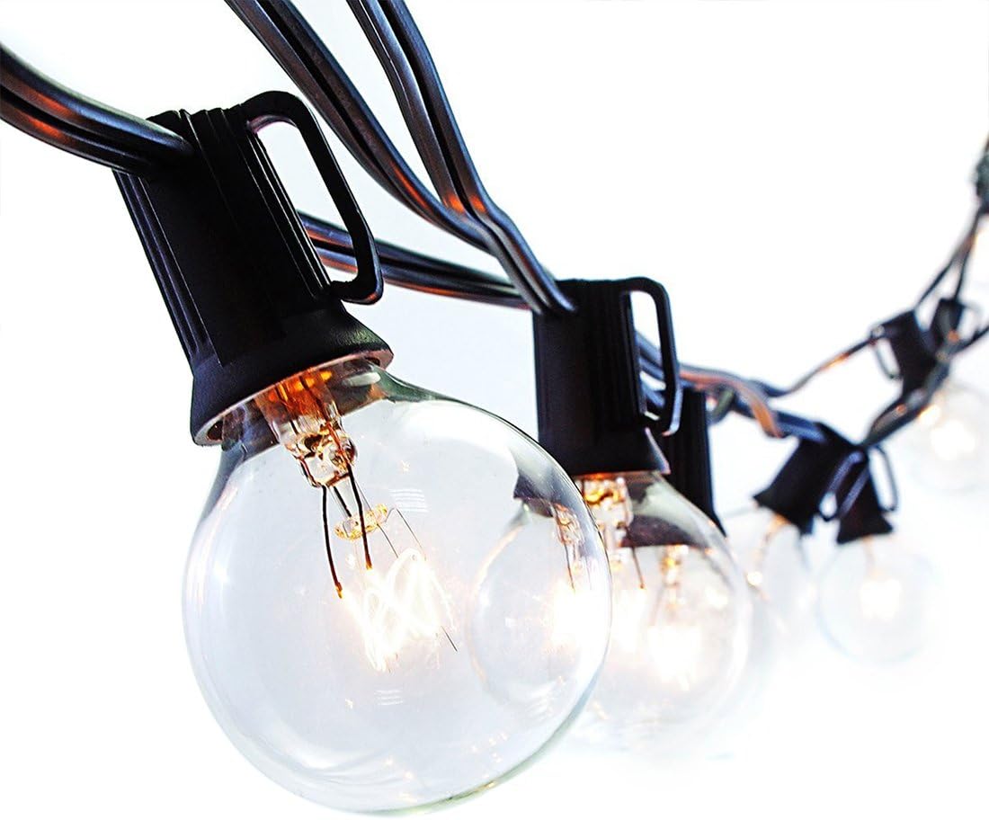 Kihung 35 Feet G40 Globe String Lights 35 Bulbs (40 Bulbs Included) Weatherproof Outdoor Decoration Patio Lights