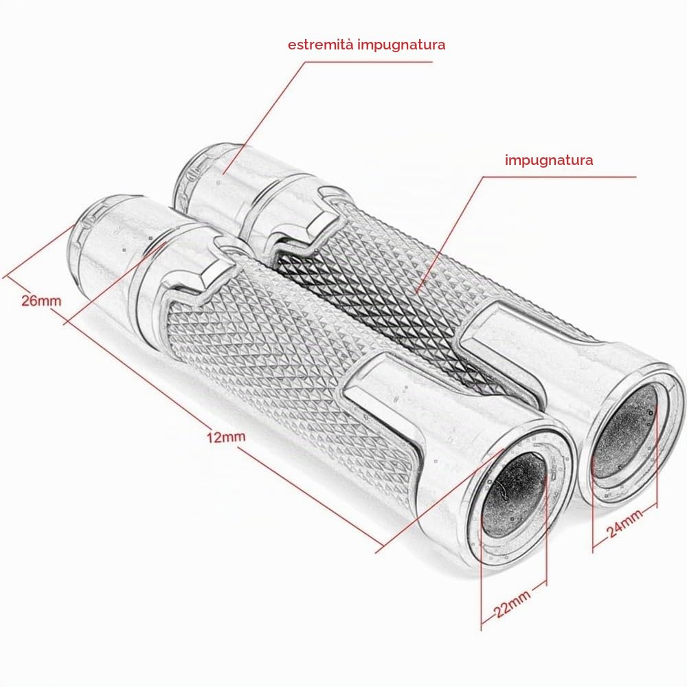 Manopole Manubrio Moto per H&Onda Silver Wing GT 400 600 SilverWing GT400 GT600 FSC600 FJS 7/8 "22MM Moto CNC Accessori in Alluminio Manopole Manubrio(Titanium)