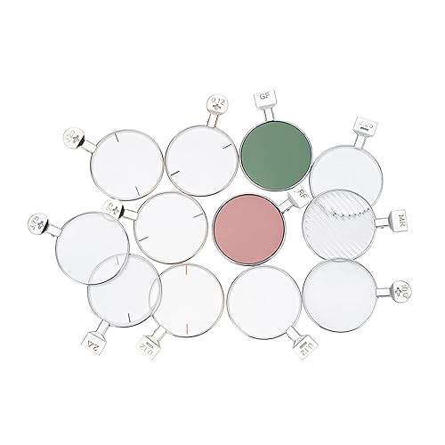 Lente oftálmica óptica de prueba de lente oftálmica 0.12D 4.00D para conjunto de lentes de prueba, diámetro de borde de metal de 1.496 in (lente