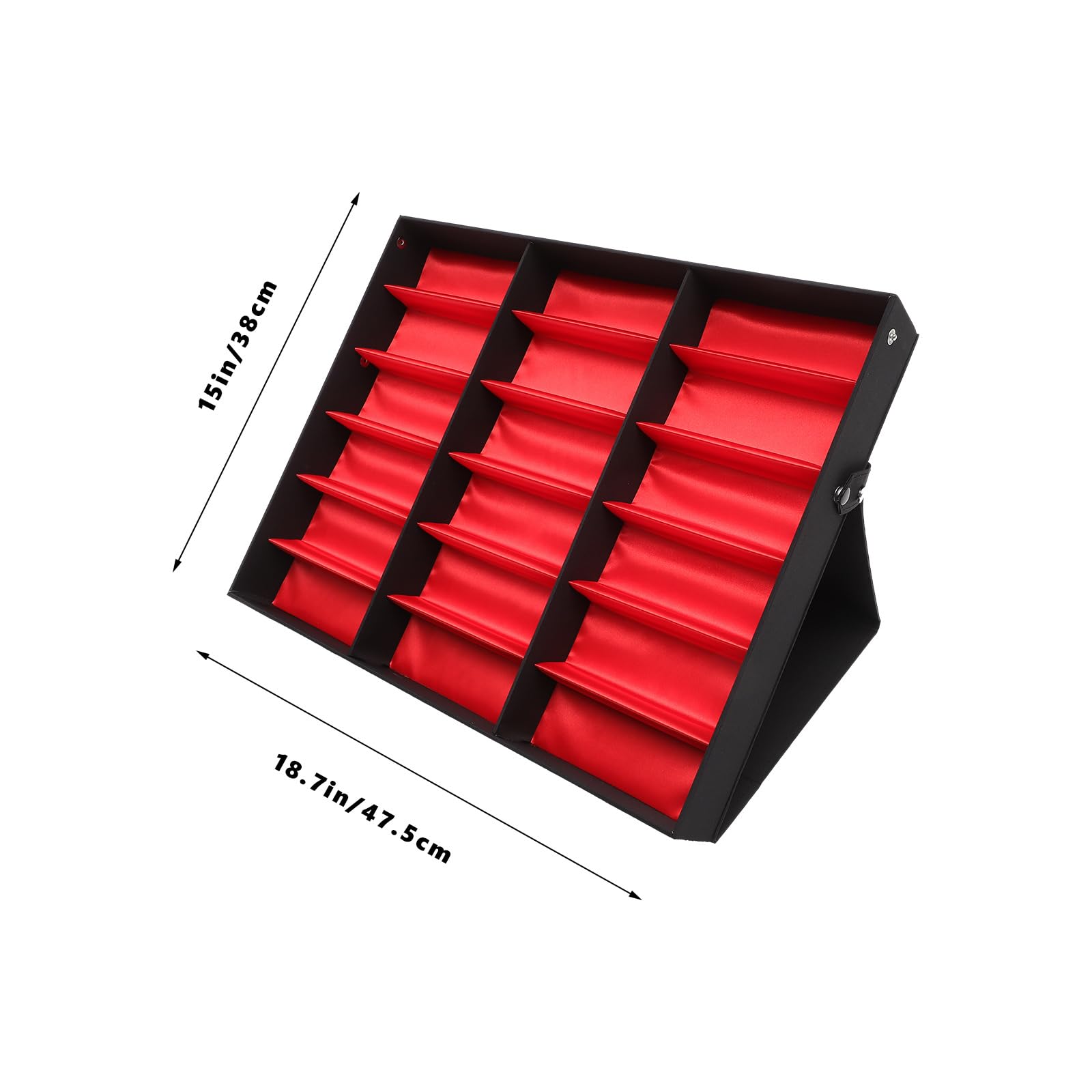 FAVOMOTO 18 Slot Sunglasses Box Organizer Display Sunglasses Organizer Collector for Man Woman Sunglasses Soft Drawer Display Case