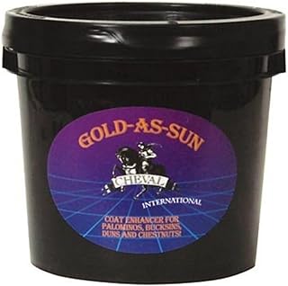 GOLD-AS-SUN Horse Coat Enhancing Supplement For Duns, Palominos, Cremellos, and Buckskins 23 POUND