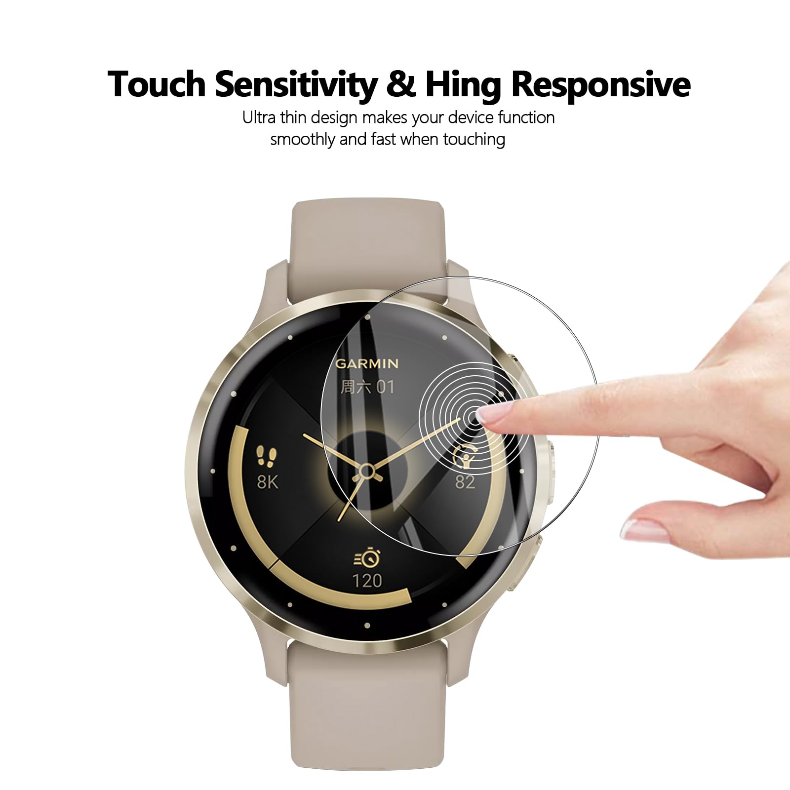 Protection D'Écran Compatible Avec Garmin Venu 2, Protection Écran