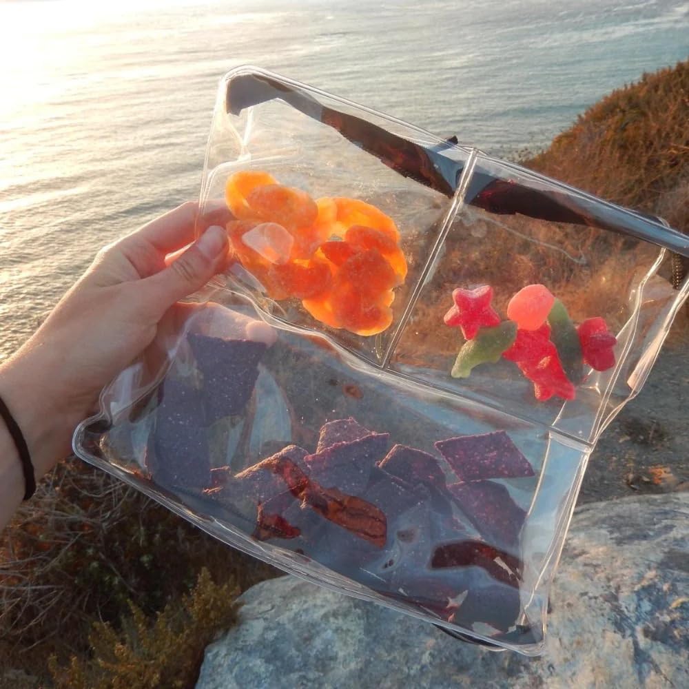 Mini 3-Compartment Travel Organizer 9x9 | Mini food grade TPU organizer keeps snacks visible and separated with no digging