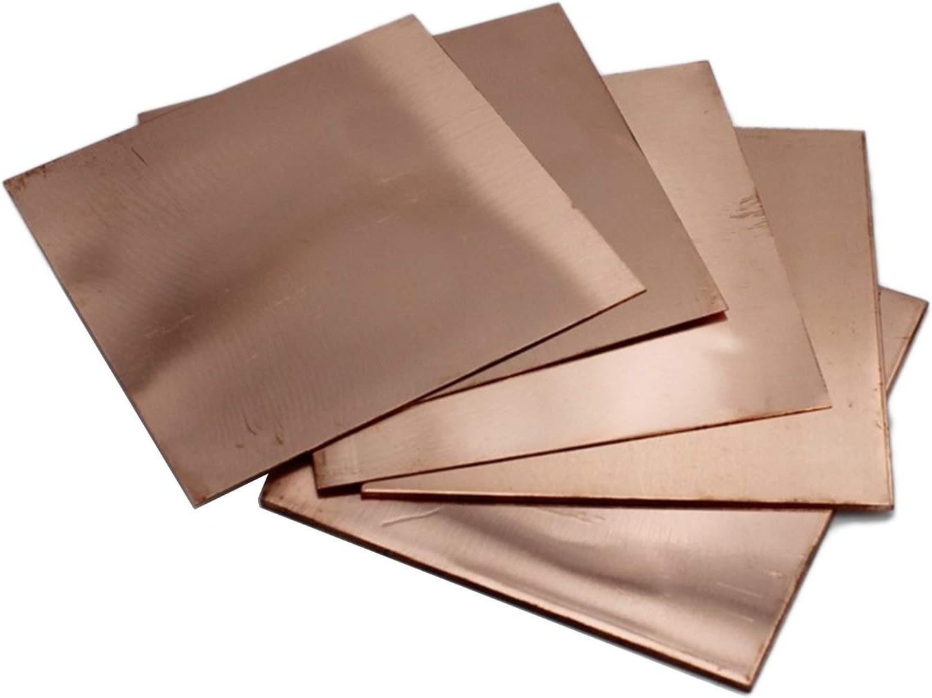 SBTRKT 14pcs 99.9% Pure Copper Metal Sheet, 0.5mm Thick Purple Copper Foil Sheet with Gasket Heat Sink, for Soldering and Brazing