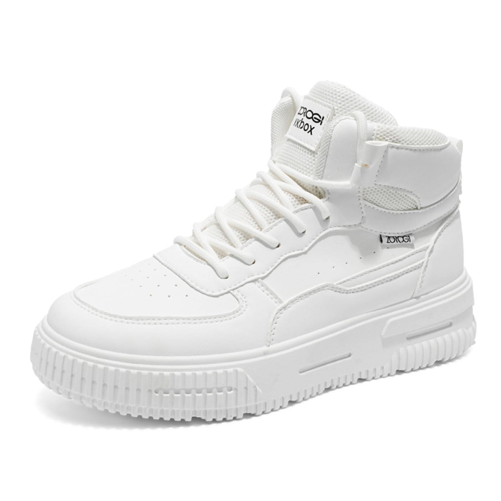 Mens Middle Top Fashion Soft Comfortable Non Slip Sneakers,Wear Resistant Sole Casual Whi…