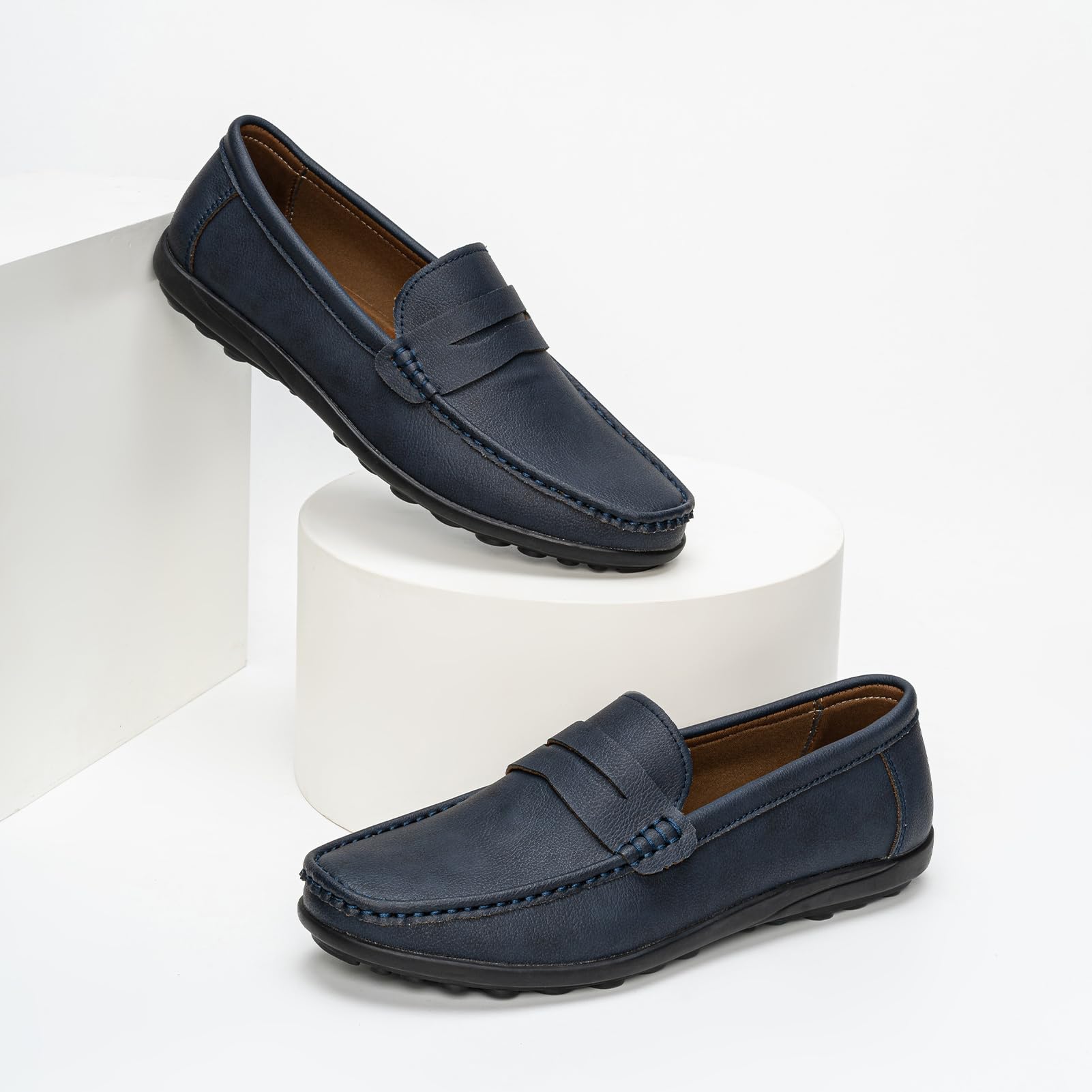 Mocasines planos sin cordones para hombre, transpirables, informales, mocasines