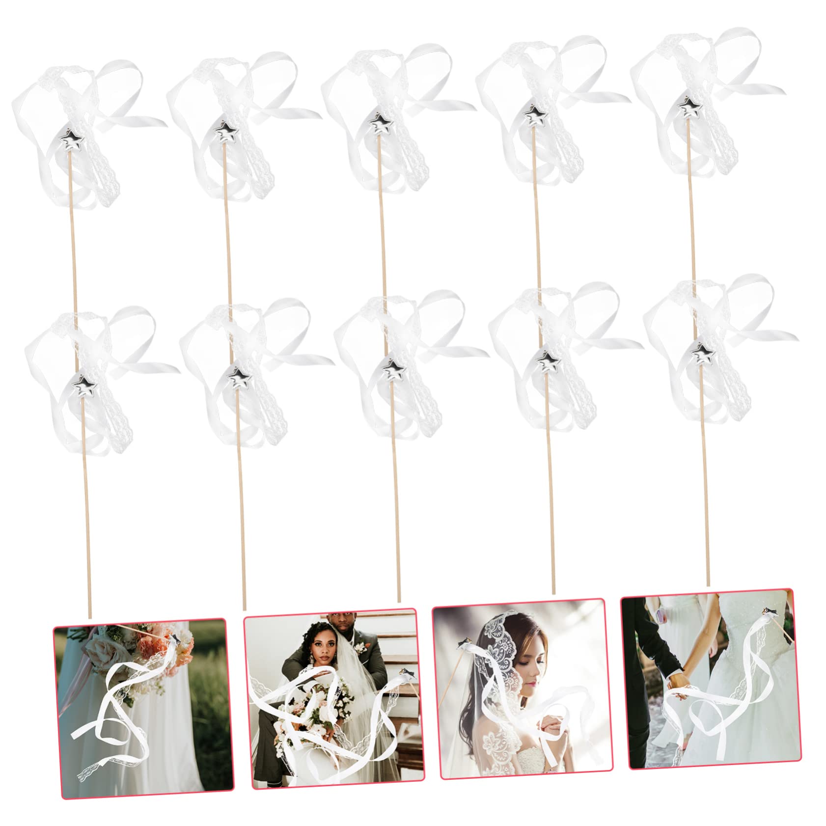 ifundom 40pezzi Bacchette Magiche Con Nastro Per Decorazioni Di Matrimonio Compleanni e Feste Atmosfera e Creativa