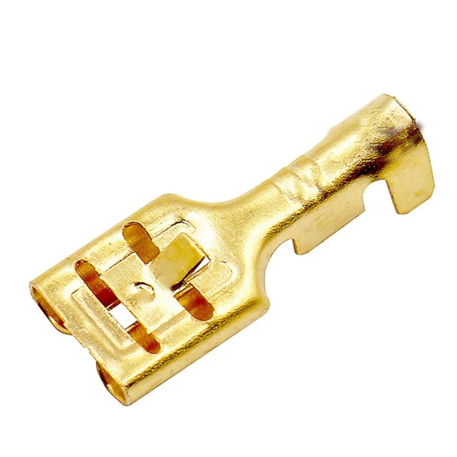LTRAJUYNH 100pcs Female Spade Quick Splice Crimp Terminals 6.3mm 0.75-2.5mmsq Crimp Connector