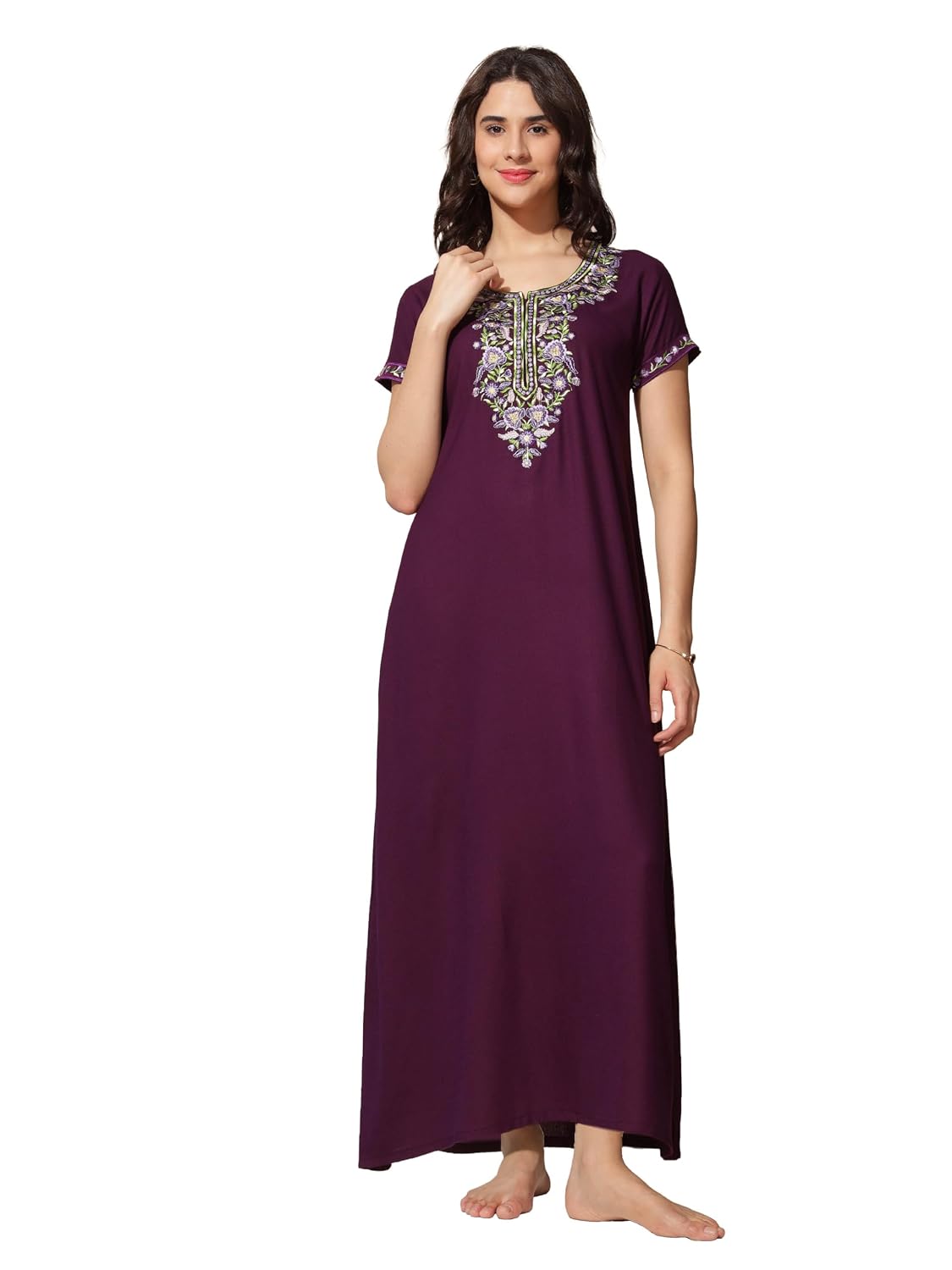9shines Label Stylish Alpine Nighty Maxi for Women | Full Length Trendy Nightgown | Premium Nightdress | Nightwear | Heavy
