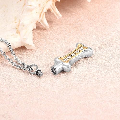Miniatura 3 de Ataúdes Y Urnas, Artículos Conmemorativos Hueso del Perro Cremación Urna Cenizas Recuerdo Pet Memorial Joyas Accesorios para El Encanto