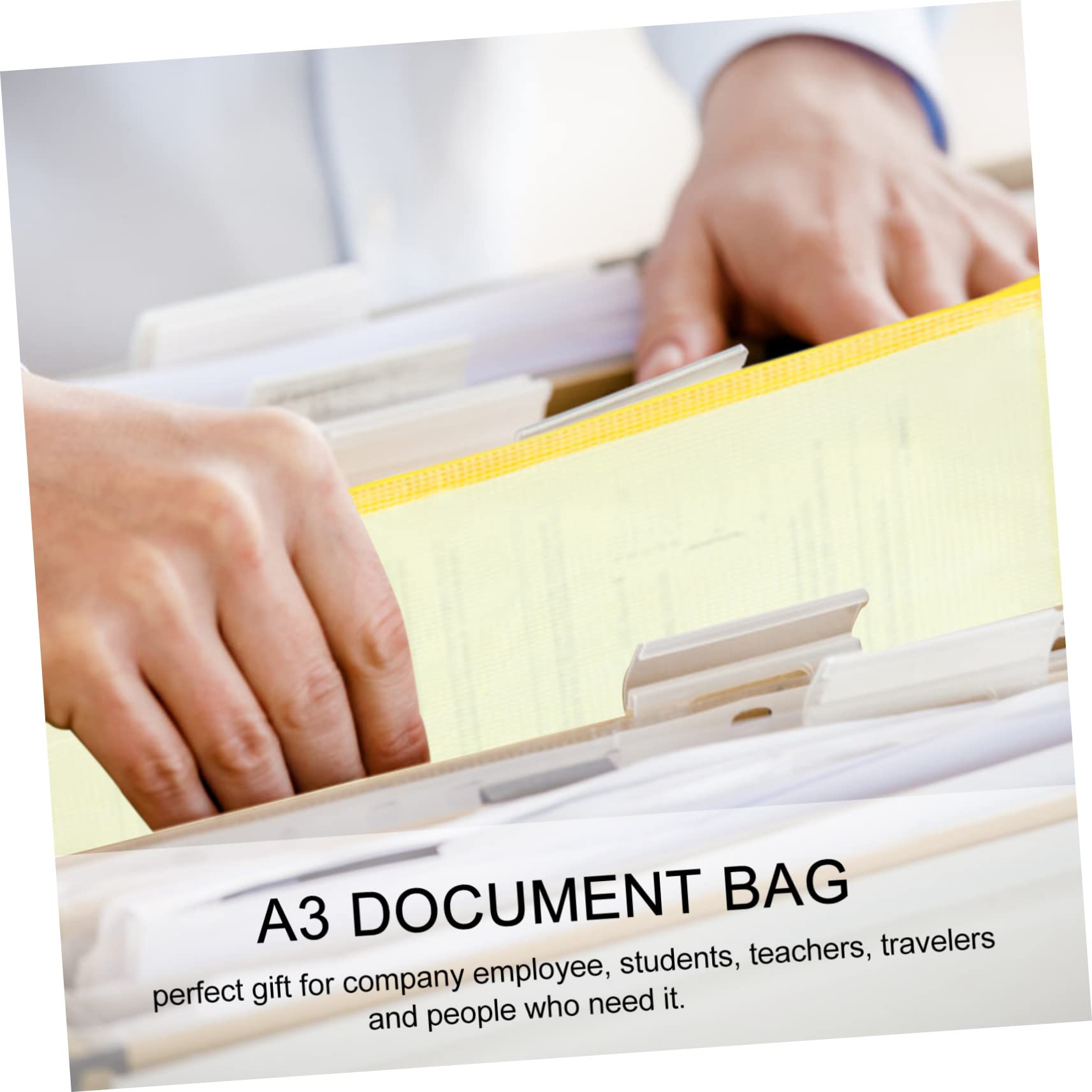 Mipcase 10Pezzi Sacchetti File con Cerniera Traslucido Organizzatori Documenti per Ufficio e Scuola per Viaggi e Classificazione Documenti