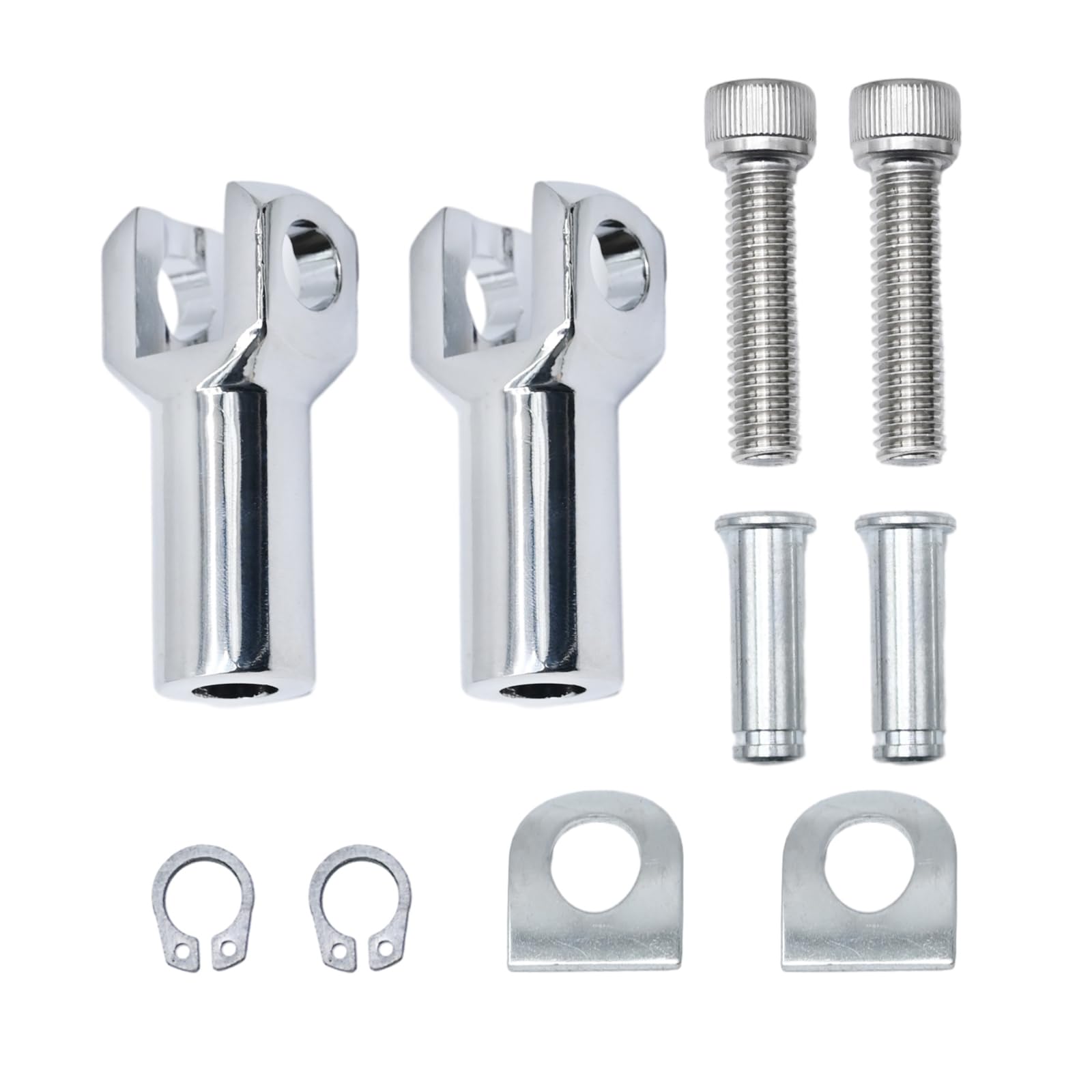Passenger Footpeg Supports Kit – Fits 2000-2017 Harley Davidson Softail (51039-05 Style, Chrome)