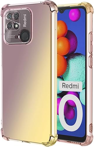 Vokuha Funda protectora para Xiaomi Redmi 10C 220333QBI, bonita funda transparente de gradiente delgado, a prueba de golpes, suave y flexible TPU