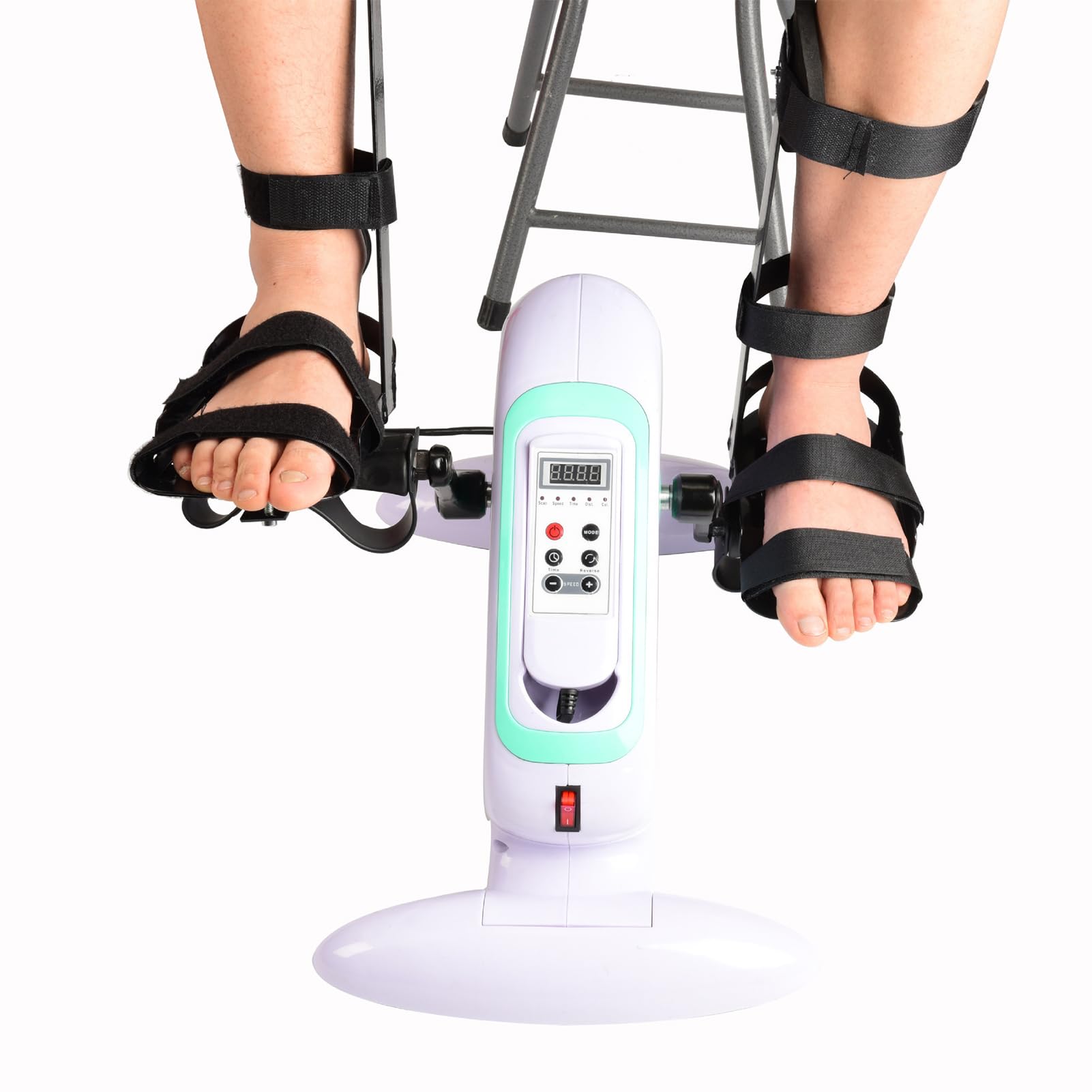 DZTBX Fitness Motorised Pedal Exerciser Electric Mini Exercise Bike,Portable Home Office Leg Arm Foot Cycle Bike with LCD Display Mini Cycling Trainer Stationary Exercise Leg Peddler