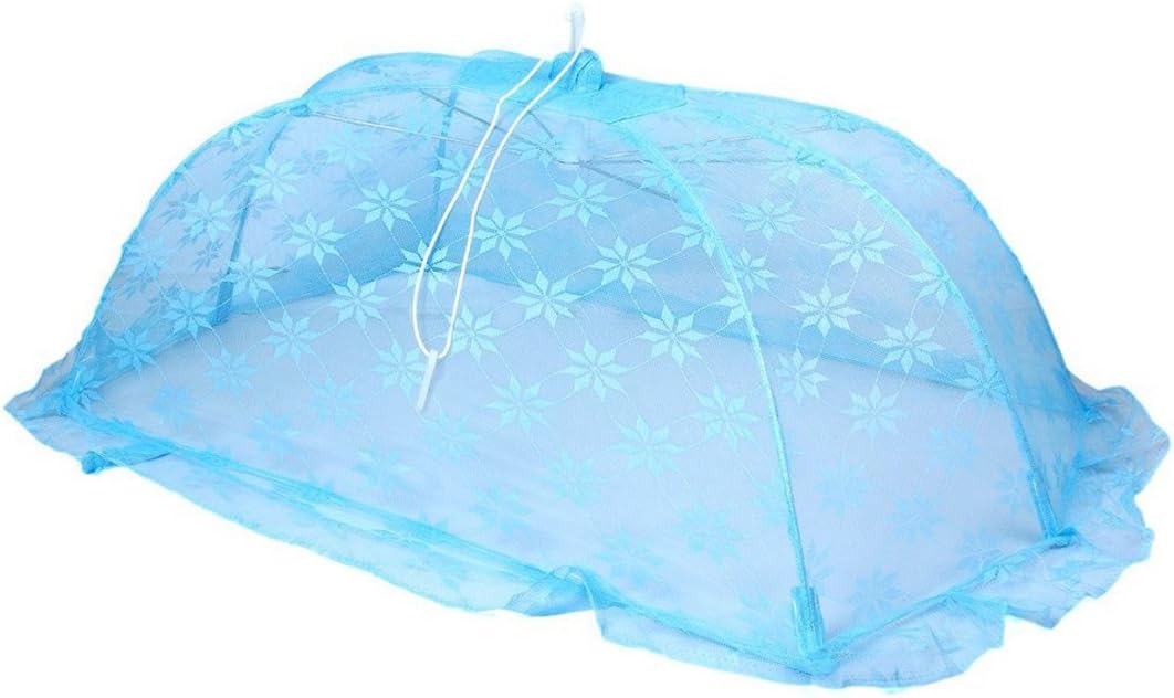 KiddosCare Mosquito Net Floral Design for Baby (Blue, Large) (30.0cm L X 4.0cm W)
