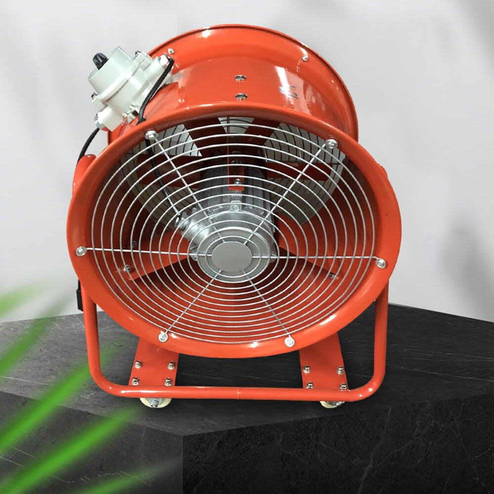 Bauventilator, 18 Zoll Baugebläse 1100W 150m³/min Baulüfter Gebläse 2800r/min, Axiallüfter Axialgebläse 73dB Bautrockner für Fabriken Lager Küchen Büros