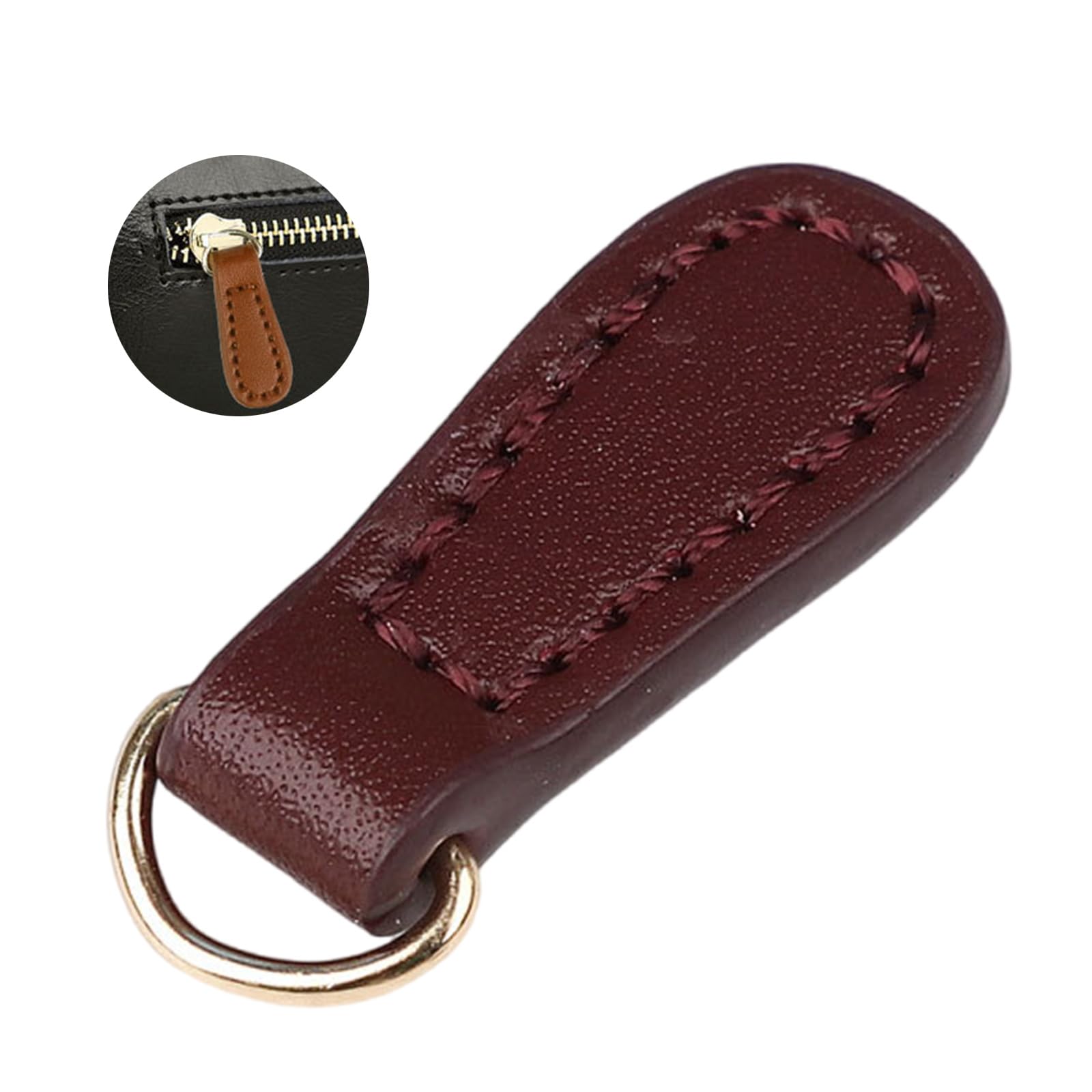 Lot de 2 tirettes de Fermeture éclair en Cuir PU pour réparation de Sacs et vêtements