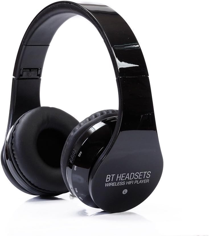 Flytiger Bluetooth Headphones Wireless Over-ear Stereo Adjustable Headset with Mic for Smart Phones &Tablets(Black(BH18B))