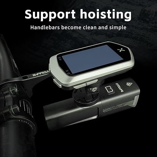 Miniatura 3 de S5 Out - Manillar de bicicleta de aluminio compatible con Garmin Edge Bike Computer, XOSS, iGPSPORT, manillar de ciclismo izquierdo derecho de doble