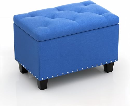 Miniatura 16 de Magshion Banco otomano de almacenamiento de 43 pulgadas, banco de almacenamiento tapizado en el extremo de la cama, reposapiés otomano grande con