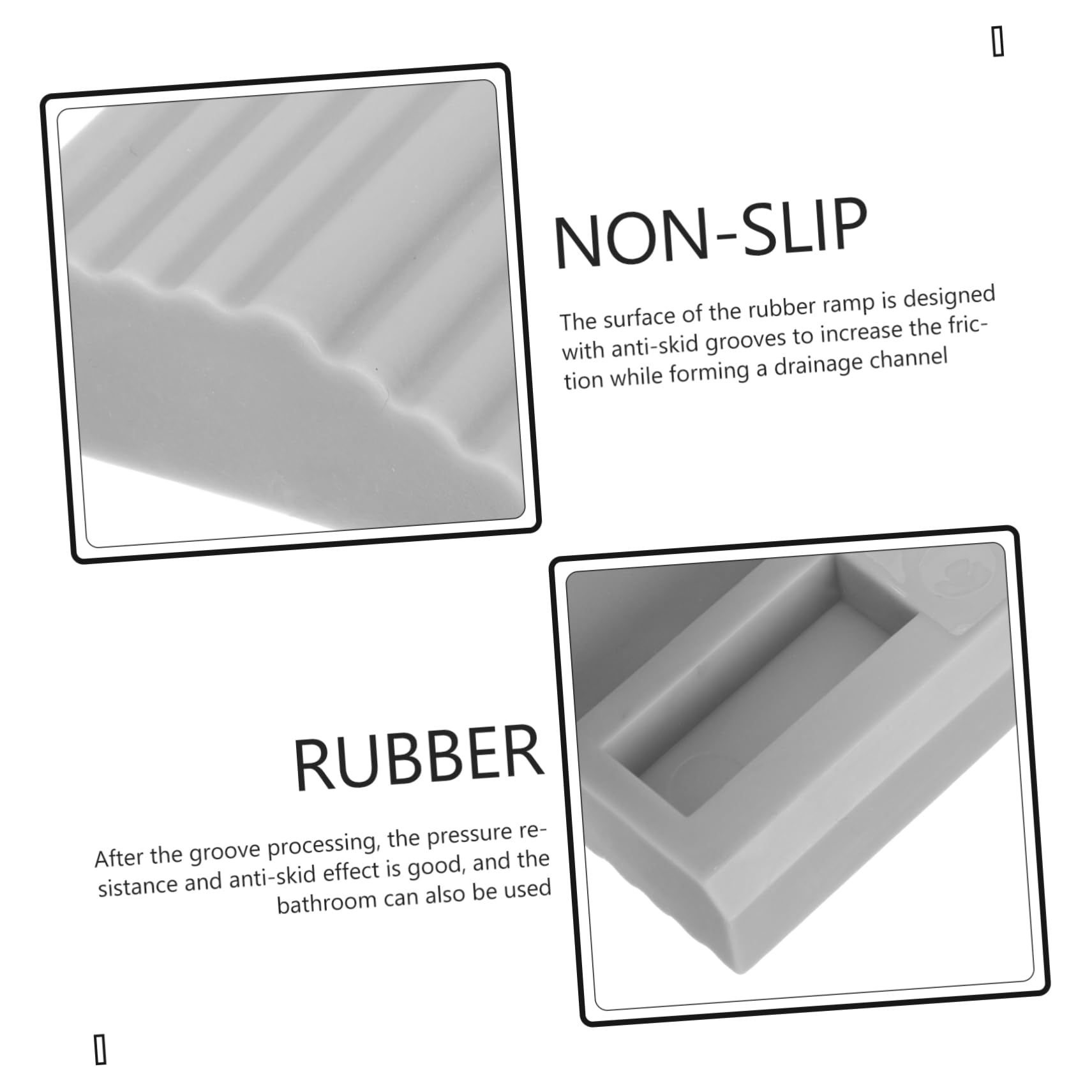 Healeved Djustable Ramps for Home Robot Self-Adhesive Threshold Ramp Mat for Sweepers 2 Pack Black