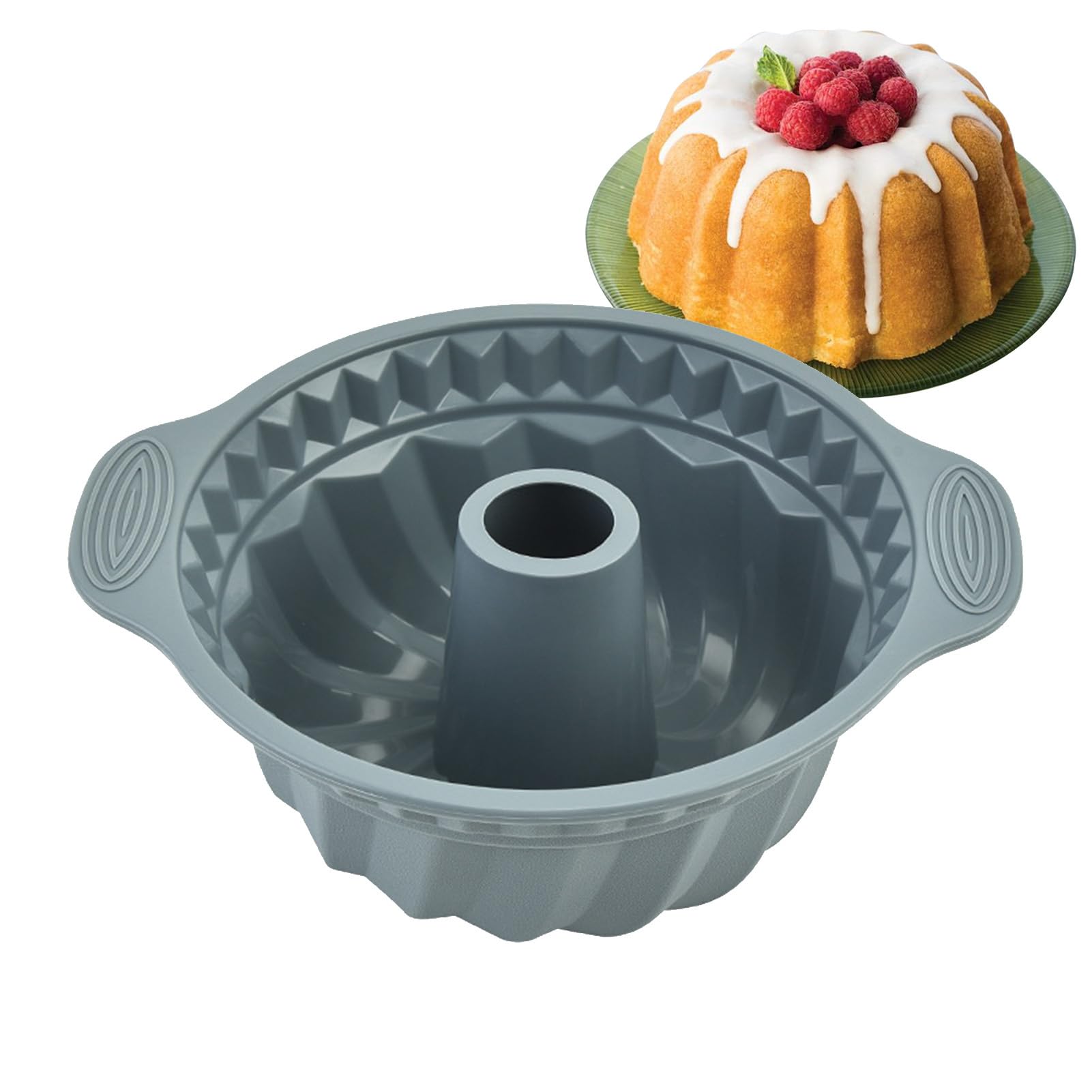 Silikon Gugelhupf Backform - Antihaft, 27,9 Cm - Perfekt Für Kuchen, Gelee & Mehr